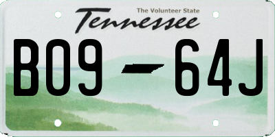 TN license plate B0964J