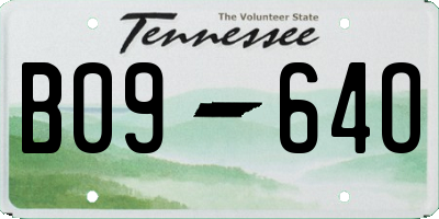 TN license plate B0964O