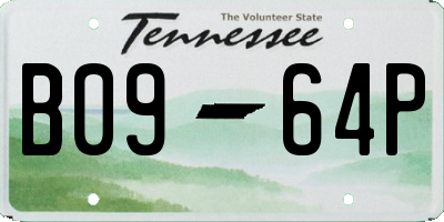 TN license plate B0964P