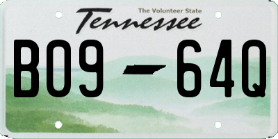 TN license plate B0964Q