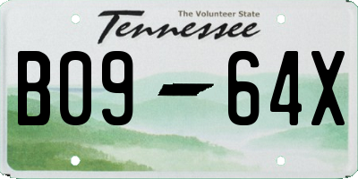 TN license plate B0964X