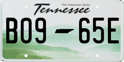 TN license plate B0965E