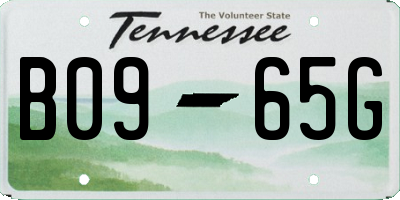 TN license plate B0965G