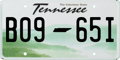 TN license plate B0965I