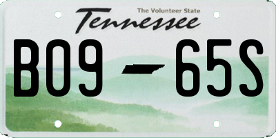 TN license plate B0965S