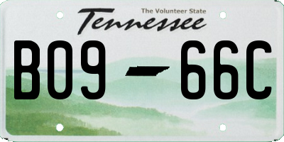 TN license plate B0966C