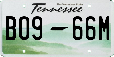 TN license plate B0966M