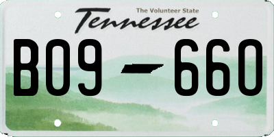 TN license plate B0966O
