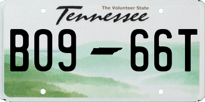 TN license plate B0966T