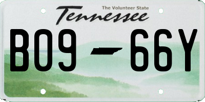 TN license plate B0966Y
