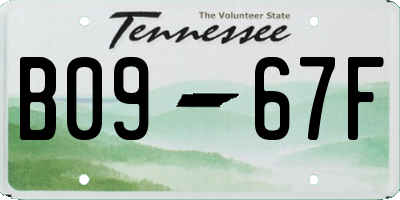 TN license plate B0967F