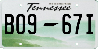TN license plate B0967I