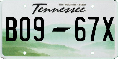 TN license plate B0967X