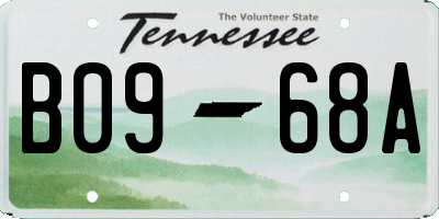 TN license plate B0968A