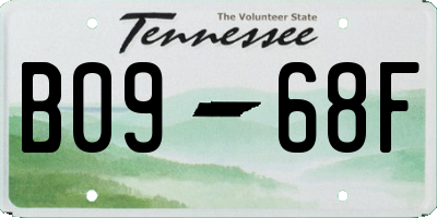 TN license plate B0968F