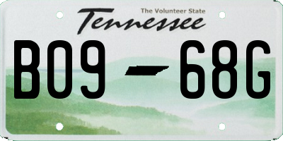 TN license plate B0968G