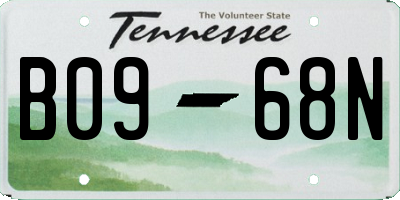 TN license plate B0968N