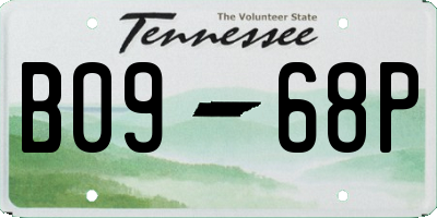 TN license plate B0968P