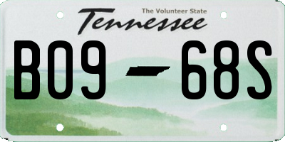 TN license plate B0968S