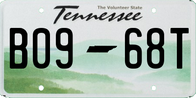TN license plate B0968T