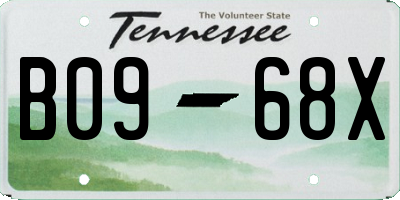 TN license plate B0968X