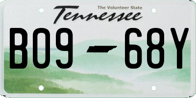 TN license plate B0968Y