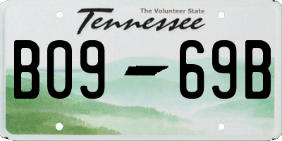 TN license plate B0969B