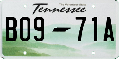 TN license plate B0971A