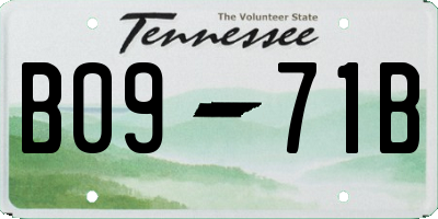 TN license plate B0971B