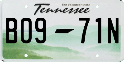 TN license plate B0971N