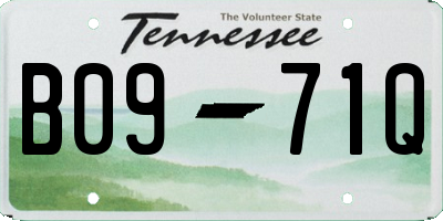 TN license plate B0971Q