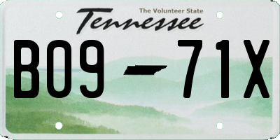 TN license plate B0971X