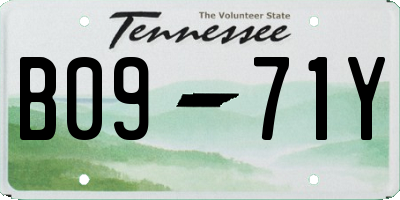 TN license plate B0971Y