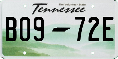 TN license plate B0972E