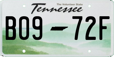 TN license plate B0972F
