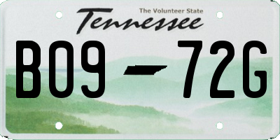 TN license plate B0972G