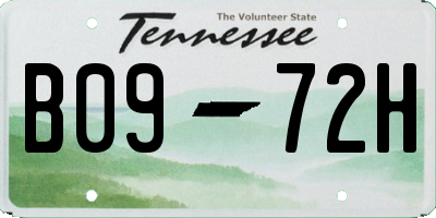 TN license plate B0972H