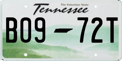 TN license plate B0972T