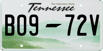 TN license plate B0972V
