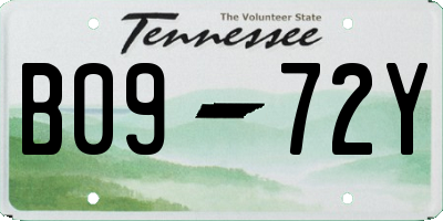 TN license plate B0972Y