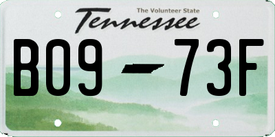 TN license plate B0973F
