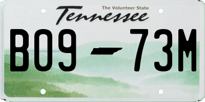 TN license plate B0973M
