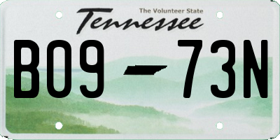 TN license plate B0973N