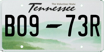 TN license plate B0973R
