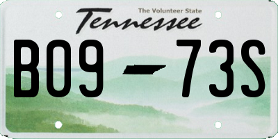 TN license plate B0973S