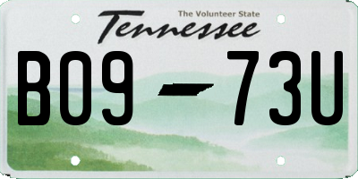 TN license plate B0973U