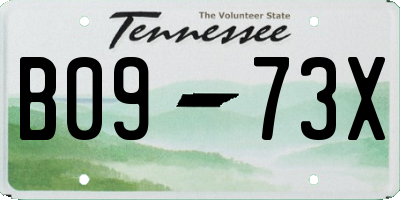 TN license plate B0973X