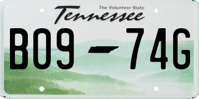 TN license plate B0974G