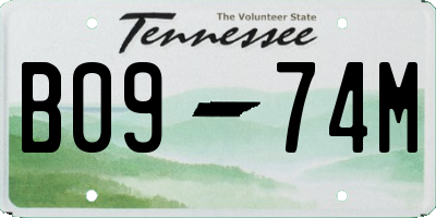 TN license plate B0974M