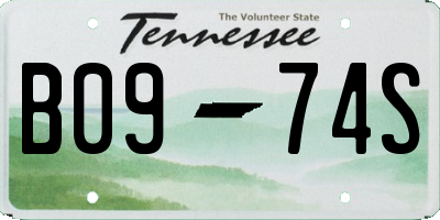 TN license plate B0974S